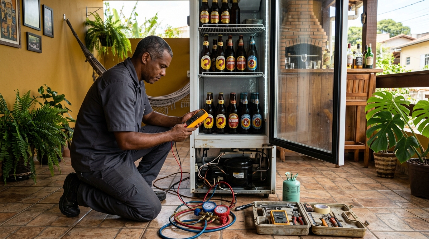 Manutenção da placa eletrônica de cervejeira em Jaboatão dos Guararapes‑PE